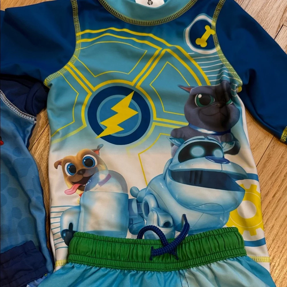 Cartoon Character Swimwear Set Bottoms and Tops